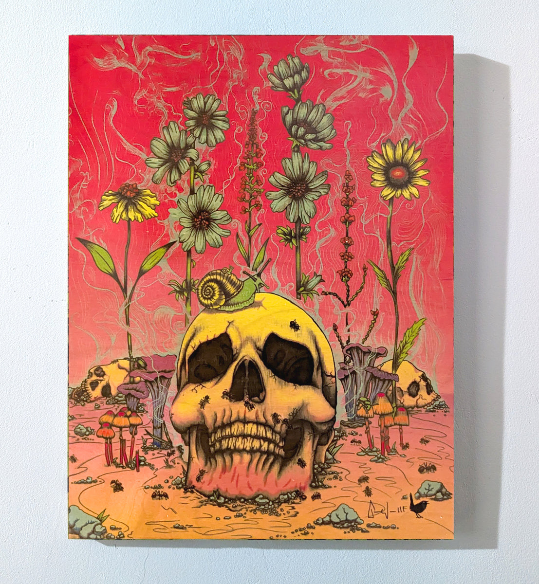 Skull Garden (pink) – Art by Tom Wrenn