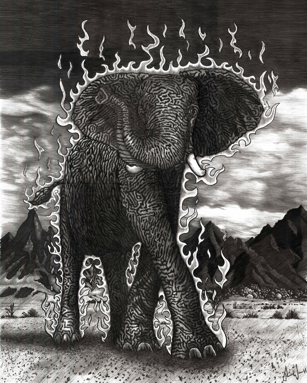 The Luck Elephant (original drawing)